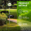Solar Color-Changing Glass Ball Garden Lights, Set of 6