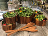 7-Piece Acacia Wood Salad Bowl Set with Servers