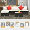 Outsunny 6pc Patio Rattan Wicker Set Outdoor Sectional Furniture