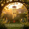 37-Inch Gold Metal Wind Chimes with Deep Tone, Outdoor Zen Decor