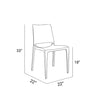 Set of 4 Stackable Commercial-Grade Patio Dining Chairs