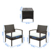 Rattan Sofa Set with Coffee Table — 3 Piece