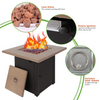 28in Propane Gas Fire Pit Table, 48,000 BTU Outdoor Patio Firetable