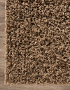 Coffee Shaggy High-Pile Area Rug