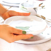 Ceramic Handmade Salad Plate in a Watercolour Aesthetic