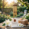 37-Inch Gold Metal Wind Chimes with Deep Tone, Outdoor Zen Decor