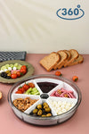 Rotating Serving Tray — 6 Compartments