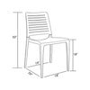 Set of 4 Stacking Patio Dining Chairs - Commercial Grade