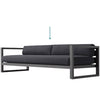 LuneluX Garden Outdoor Sofa Set with Coffee and Side Tables