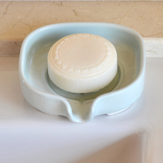 glossy celadon blue