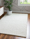 White Shaggy High-Pile Area Rug
