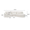 Curved 3-Piece Sectional Sofa with Chaise, Right-Hand Facing