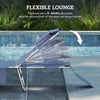 Folding Chaise Sun Loungers, Set of 2 with Face Cavity