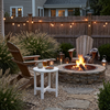 16-Inch HDPE Round Outdoor Side Table for Patio, Porch or Poolside