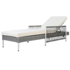All-Weather Wicker Chaise Lounge, Grey (Set of 2)