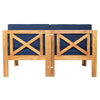 5-Piece Outdoor Sectional Sofa Set Solid Acacia Wood Beige with
