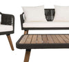 Eucalyptus & Rope 4-Piece Outdoor Patio Furniture Set