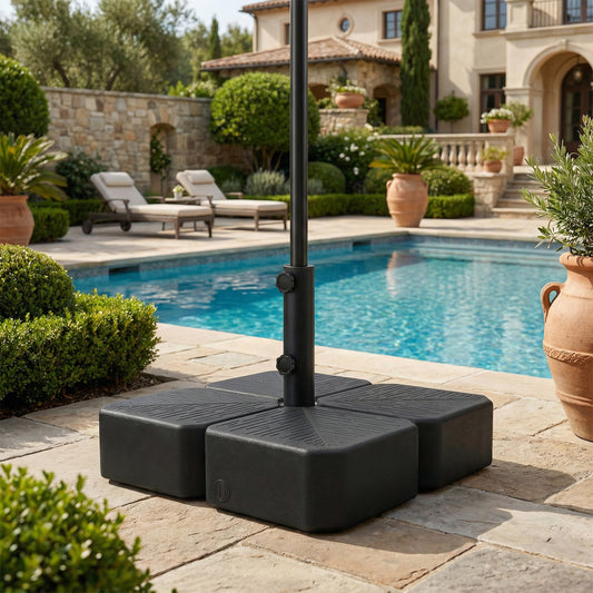 Patio Umbrella Base with Wheels — Black — gallery image 5