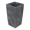 Large Gray Cement Indoor & Outdoor Planter, 9.4 × 18.1 in