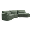 Curved 3-Piece Sectional with Chaise, Right-Hand Facing
