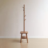 Solid Beech Hall Tree Bench with Coat Rack & Shoe Storage