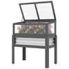 Fir Wood Elevated Raised Garden Bed with Cold Frame