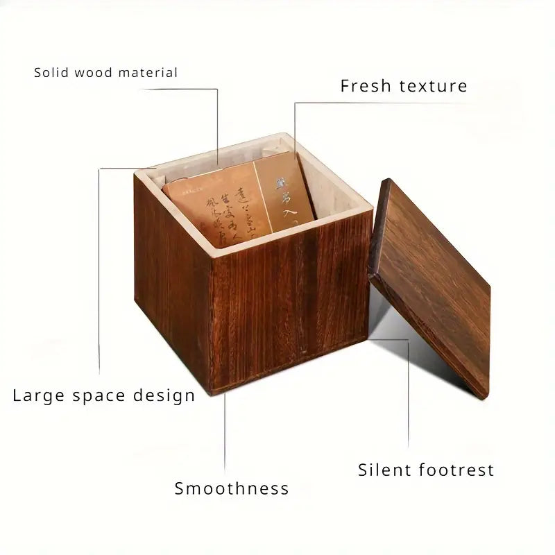 Flip Top Lid Storage Bench - Brown-2