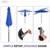 9 ft Patio Market Umbrella, Crank & Tilt, Iron Pole