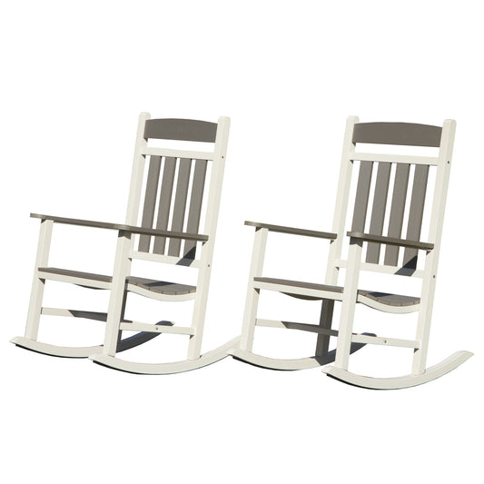 HDPE Oversized Outdoor Rocking Chairs, Set of 2