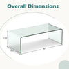Clear Tempered Glass Coffee Table with Rounded Edges