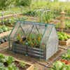 2-in-1 Raised Planter with Roll-Up Greenhouse Cover