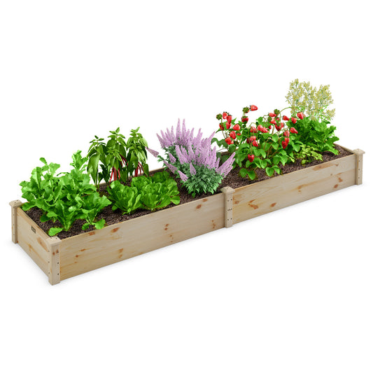 Fir Wood Raised Garden Bed for Patio and Balcony
