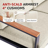 4-Piece Metal Patio Furniture Set with Cushions