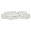 Modern Boucle L-Shaped Sectional Sofa with Two Moveable Ottomans,