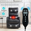 Heated Massage Recliner with Rocker and Swivel, Black