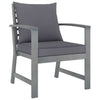 5-Piece Solid Acacia Wood Garden Lounge Set, Gray Wash
