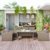 4-Piece Conversation Sofa Set with Beige Cushions-1