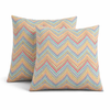 2 Pack Outdoor Throw Pillows, Waterproof & Fade-Resistant Patio Cushions For Garden, Porch, Poolside Furniture - Soft & Comfortable Decorative Pillow Covers 18x18 Inch, Muted Multicolor