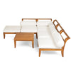Acacia Wood Modular Sectional — 6 Piece