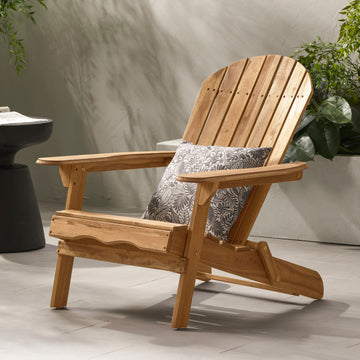 Folding Adirondack Chair — Acacia Wood, Teak Finish