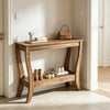 Rustic Long Console Table with Adjustable Feet