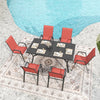Rust-Resistant Outdoor Dining Chair Set with Teslin Fabric
