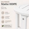 16-Inch HDPE Round Outdoor Side Table for Patio, Porch or Poolside