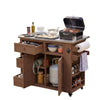 Extendable Outdoor Kitchen Island — Solid Wood