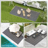 Reversible Outdoor Rug, Clover Pattern, Foldable with Carry Bag