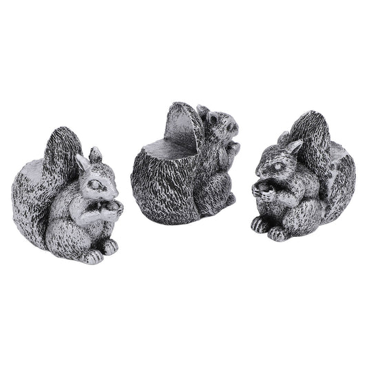 Squirrel Resin Planter Feet, Set of 3 Pot Risers