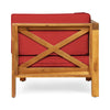 Brava X-Back 3-Seater Outdoor Sectional Sofa Set, Red