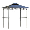 Hardtop Grill Gazebo with Double Roof, 8 x 5 ft