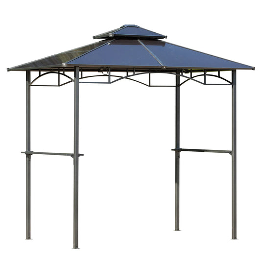 Hardtop Grill Gazebo with Double Roof, 8 x 5 ft
