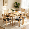 Cane-Back Rattan Dining Chairs, Set of 2 — Grey